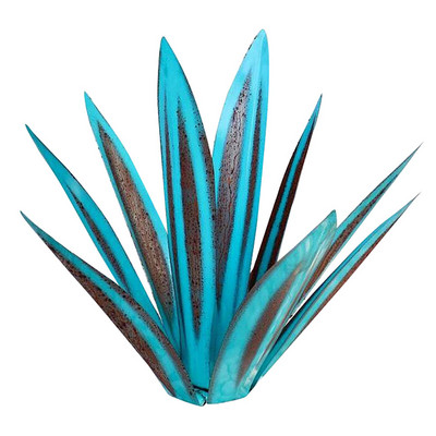 „Pasidaryk pats“ metalinė dirbtinė tekila kaimiška 9 lapų agavos augalo skulptūra kiemo meno statula lauko tuino sodo namų kiemo puošmena