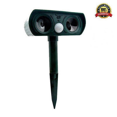 Saulės ultragarso repelentė gyvūnų repelentė Saulės garsinė kačių šunų lapės atbaidymo priemonė kenkėjų atbaidymo priemonė, sodas lauke