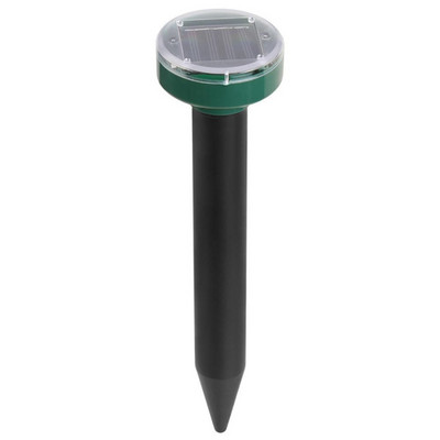 1vnt Saulės energija varomas ultragarsinis pelės kurmis kenkėjų graužikų atbaidiklis, kiemo LED šviesos atbaidiklis lauko lempų kiemo sode