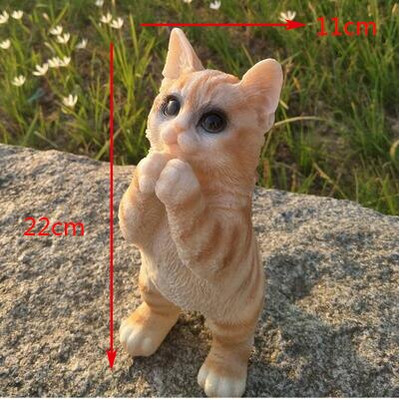 Lauke Mielas šuniukas Šuo Katė Sava statula Papuošalai Sodas Balkonas Veja Skulptūra Amatai Vila Kiemo parko statulėlės dekoravimas