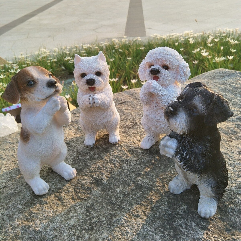 Lauke Mielas šuniukas Šuo Katė Sava statula Papuošalai Sodas Balkonas Veja Skulptūra Amatai Vila Kiemo parko statulėlės dekoravimas