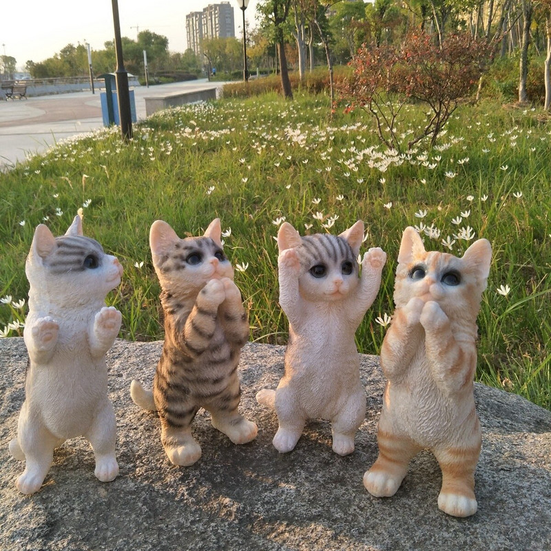 Lauke Mielas šuniukas Šuo Katė Sava statula Papuošalai Sodas Balkonas Veja Skulptūra Amatai Vila Kiemo parko statulėlės dekoravimas
