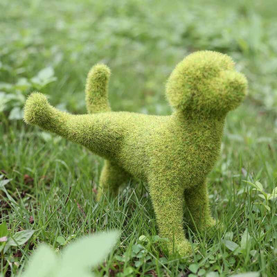 Външен двор Трева Зелена симулация Flocking Puppy Decoration Dalcony Garden Window Photo Decoration Животно на едро