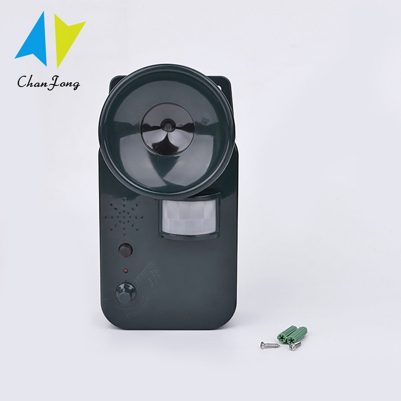 ChanFong lauko ultragarsinis belaidis repeleris gyvūnų kenkėjų pelės atbaidiklis PIR jutiklis sodo paukščių šunų repelentas, saugokite gyvūnus