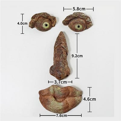 Kerthez Kreatív fa arc Kerti dekoráció kültéri férfi orgona kellékek Napfogó Kertészeti Kiegészítők Park Tájházhoz