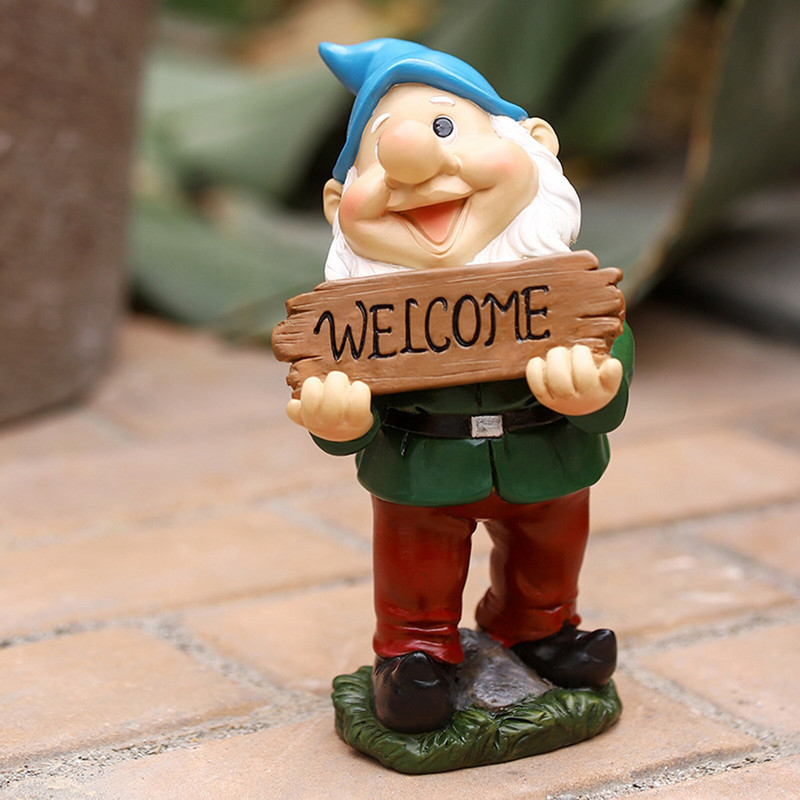 Juokinga dervos sodo nykštuko statula Animacinis filmas išdykę nykštukai figūrėlės mažos skulptūrėlės Kūrybinis vejos sodo papuošimas