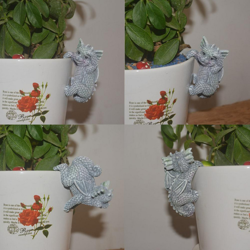 4 ks socha draka zo živice, krásny kvetináč, bonsai, závesná ozdoba, domáce zbieranie, remeslá, vonkajšia dekorácia