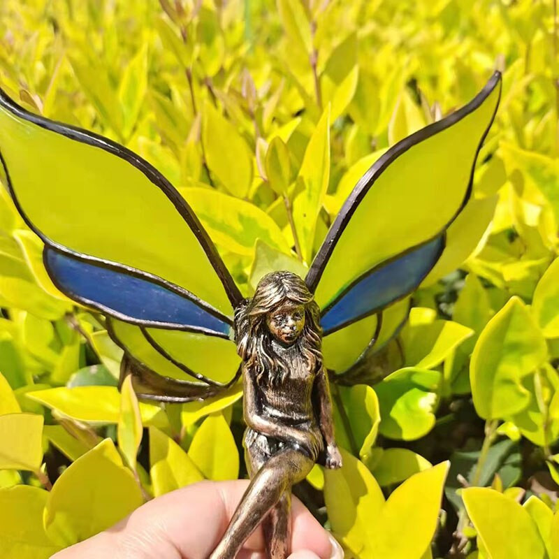 Vitralii Aripi Zână Spiriduș Înger Ornament Ornament Curtea Grădină Cameră Acasă Cadouri Pentru Iubitor