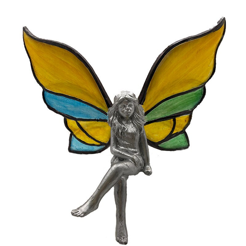 Vitralii Aripi Zână Spiriduș Înger Ornament Ornament Curtea Grădină Cameră Acasă Cadouri Pentru Iubitor