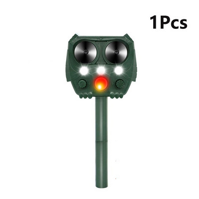 2/1 vnt Saulės paukščių atbaidiklis Ultragarsinis gyvūnų repeleris PIR judesio jutiklis šuniui/katei/lapei atbaidantis pelėdos paukščių kaliausės USB atbaidiklis