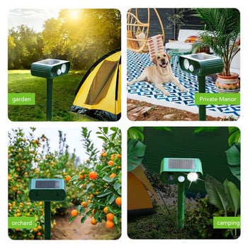 Απωθητικό υπερήχων Cats Yard Wild Animal Dog Repeller Sound Sound Wterprrof Solar Animal Repeller For Garden Pest Repeller