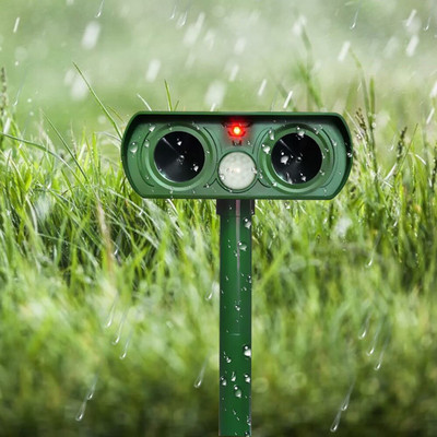 Ultrahangos macskák riasztója Yard Wild Animal Dog Repeller Trigger Sound Wterprrof Solar Animal Repeller kerti kártevőirtáshoz