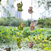 3 vnt./rinkinys Kūrybiškas mielas pakabinamas varlytes Vėžlio dervos statulos sodas ant medžio Dekoratyvinis pakabukas vidaus lauko dekoro ornamentas