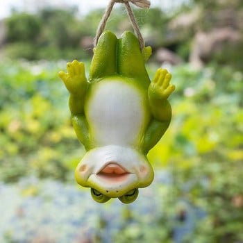 3 бр./компл. креативни сладки висящи жаби костенурка статуя от смола градина върху дърво декоративна висулка вътрешен външен декор орнамент