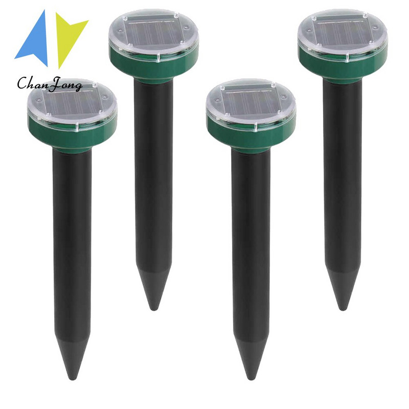 Respingere a dăunătorilor cu energie solară Chanfong, șoarece sonic cu ultrasunete, șarpe, cârtiță, insecte, dăunători, pentru rozătoare, respingător pentru grădină în aer liber.