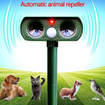 Ηλιακός τροφοδοτούμενος Animal Drive Repeller Scare dogs cats Animal Waterproof Eviction Bird Ultrasonics Outdoor Repeller Alarm Alar U9S0