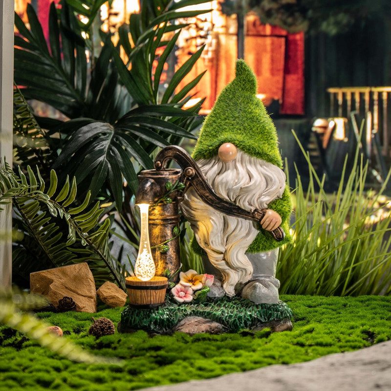 TERESA`S KOLEKCIJA Sodo gnome lauko dekoro figūrėlės, dervos, saulės skulptūros, papuošalai miniatiūrinės figūrėlės kiemui