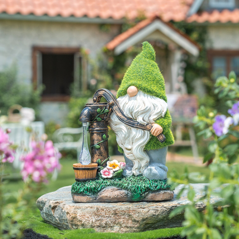 TERESA`S KOLEKCIJA Sodo gnome lauko dekoro figūrėlės, dervos, saulės skulptūros, papuošalai miniatiūrinės figūrėlės kiemui