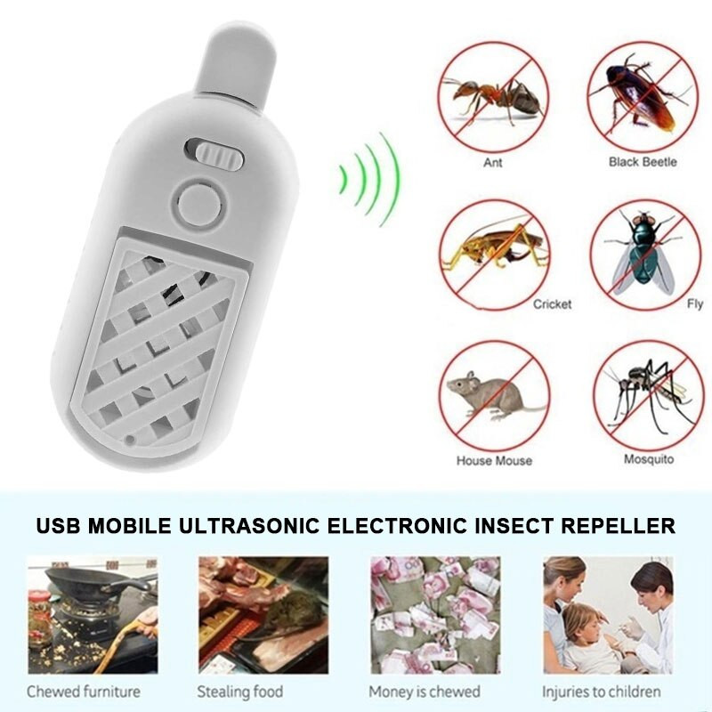 Ultrazvukový odpudzovač komárov USB, odpudzovač hmyzu, elektronický ultrazvukový odpudzovač hmyzu do auta
