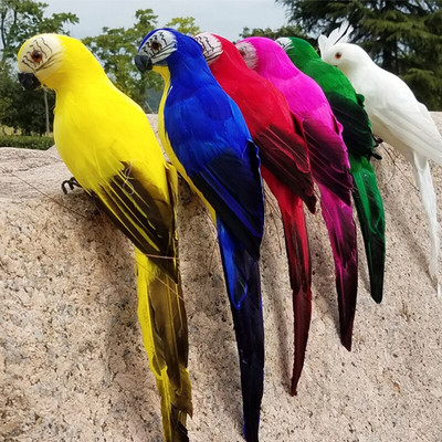 3 ks/sada 25/35 cm kreatívna simulácia papagája záhradná dekorácia pierko trávnik figúrka ornament zviera vták vonkajšia párty miniatúrna rekvizita