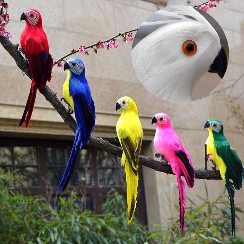 3 ks/sada 25/35 cm kreatívna simulácia papagája záhradná dekorácia pierko trávnik figúrka ornament zviera vták vonkajšia párty miniatúrna rekvizita