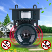 Grădină în aer liber Repelant solar cu ultrasunete pentru dăunători Dispozitiv pentru respingere a șoarecilor pentru animale Senzor PIR Păsări de grădină Instrument de respingere a câinilor pentru pisici Țineți animalele departe