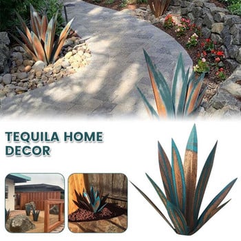 DIY Metal Art 9 Leaves Tequila Rustic Sculpture Rust Garden Yard Art Statues Craft Decor Home Decor Signs Διακόσμηση 27cm/35cm/65cm