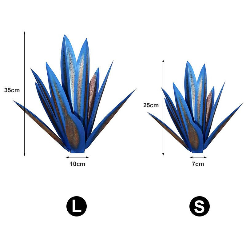„Pasidaryk pats“ metalo menas, 9 lapai tekila, kaimiška skulptūra, rūdžių sodas, kiemas, meno statulėlės, amatai, namų dekoro ženklai, dekoravimas 27 cm / 35 cm / 65 cm