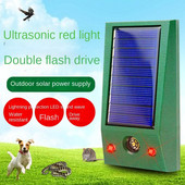 Respingător de animale cu energie solară Respingător solar de animale cu ultrasunete Discurajant pentru câini/pisici/păsări Respingător pentru animalele cu sonar