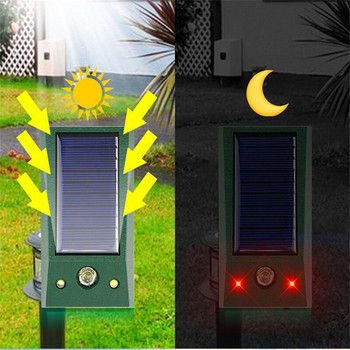 Solar Powered Animal Repeller Solar Ultrasonic Animal Repellent Deterrent Dog/Gat/bird Repeller Frighten Animals sonar