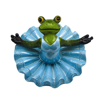 Sodo vandenyje plaukiojanti lotoso lapų varlė, dekoratyvinė lėlė, statulos amatai, imitacinis gyvūno namų tvenkinio dekoravimas smagi plaukiojanti varlė.