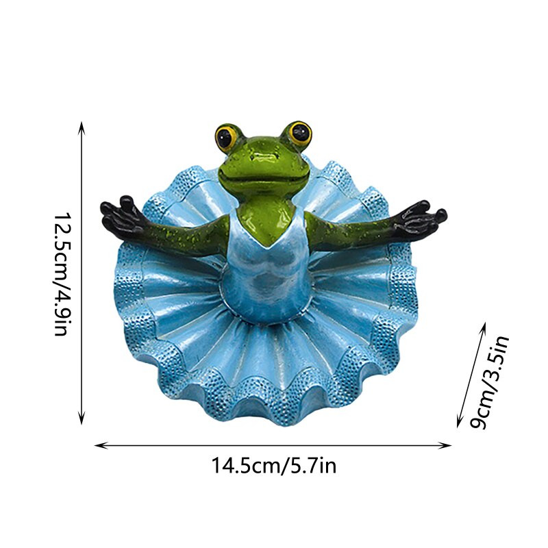 Sodo vandenyje plaukiojanti lotoso lapų varlė, dekoratyvinė lėlė, statulos amatai, imitacinis gyvūno namų tvenkinio dekoravimas smagi plaukiojanti varlė.