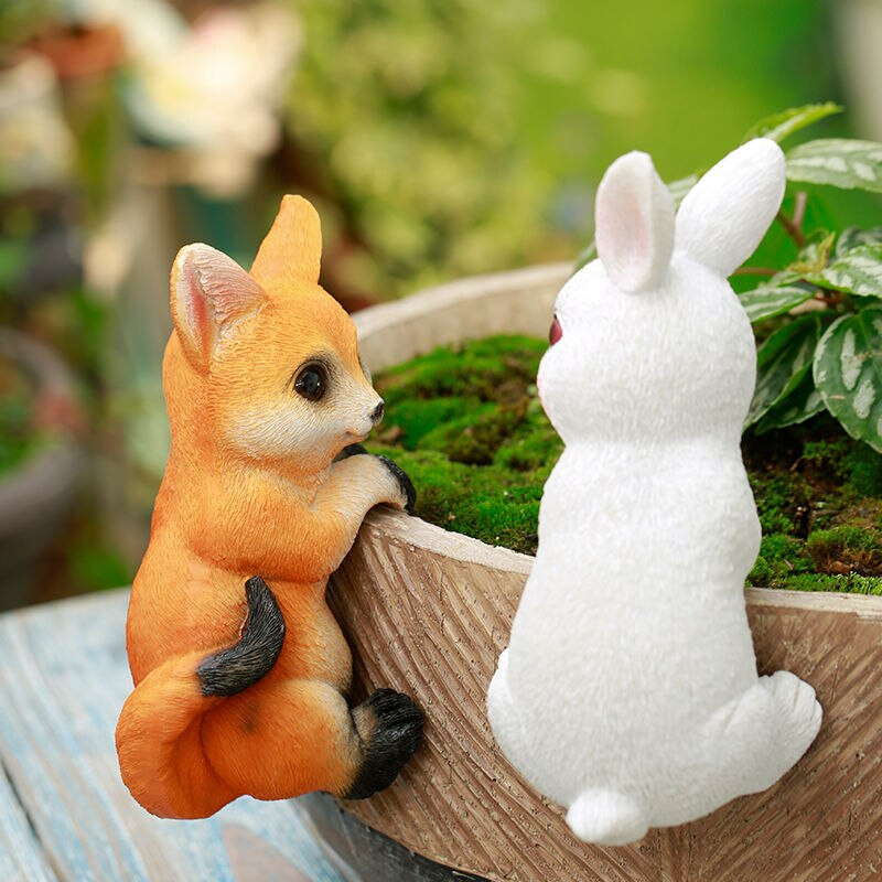 Kreativna posuda za cvijeće Privjesak Životinje Kip od smole Vrtlarstvo Privjesak Dekoracija Vila Ukras vrta Rukotvorine Viseća košara Ornament