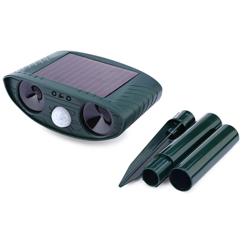 Saulės energija varomas gyvūnų atbaidiklis Saulės ultragarsinis gyvūnų repelentas, atgrasantis šunis / kates / paukščius atbaidant gyvūnus sonaru