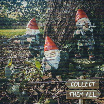 CS Gun Νάνος Φιγούρα Gnome Άγαλμα Αστείο στολίδι άγαλμα ξωτικού Σπίτι Κήπος Χλοοτάπητα Αυλή Διακόσμηση εξωτερικού χώρου Αξεσουάρ Δώρα