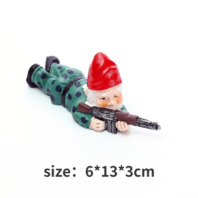 CS Ginklų nykštuko figūrėlė Gnomo statula Juokinga Elfo statula Ornamentas Namų Sodas Vejos kiemas Lauko Dekoravimo Priedai Dovanos