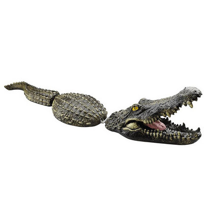 Plaukiojančio krokodilo baisaus statulos dekoro tvenkinio dervos imitacijos ornamentas plėšrūnų garnių anties valdymui sodo baseino dekoravimui