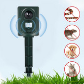 Baterija Ultragarsinis infraraudonųjų spindulių didelis gyvūnų repeleris PIR judesio jutiklis, atgrasantis kačių šunų lapių triušių ūkio sodo reikmenys