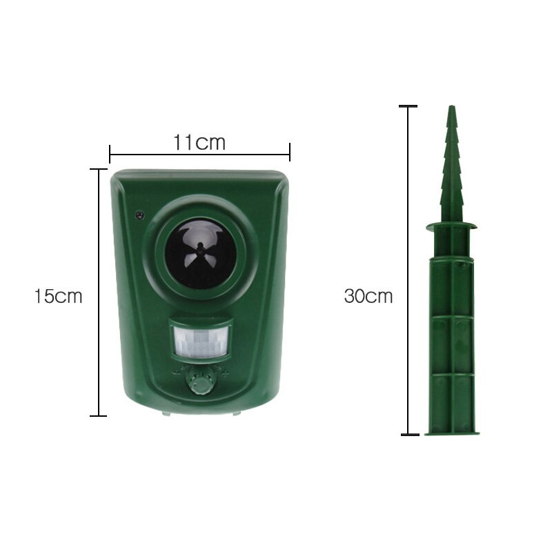 Baterija Ultragarsinis infraraudonųjų spindulių didelis gyvūnų repeleris PIR judesio jutiklis, atgrasantis kačių šunų lapių triušių ūkio sodo reikmenys