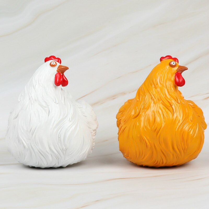 Ühendage vaiguga kanafiguur Kukekuju Kuke istekoht õues tagaaia kaunistus Kukk kujukesed Kanaaia redel Kunst käsitöö