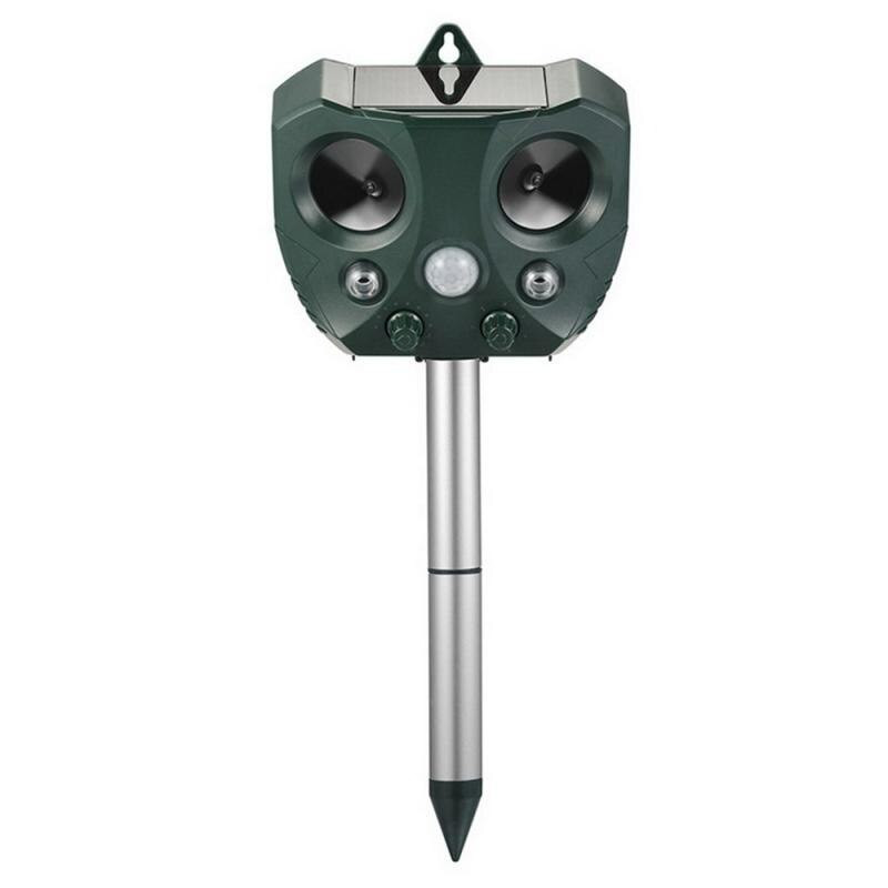 Saulės ultragarsinis gyvūnų gaudyklės atbaidiklis lauko naudojimui sodo atbaidymo priemonė kačių šunų paukščių garso atbaidymo priemonė saulės energija varoma baidyklė