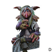 Kiemo didžiojo goblino dervos figūrėlės Helovino nykštukų dekoracijos lauko sodo nykštukų elfų puošmenos siaubo vejos skulptūros amatai