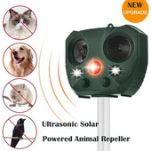 Solar Pest Repeller Motion Activated Animal Repeller Ultrahangos macska kutyariasztó kültéri kertészeti állatriasztó
