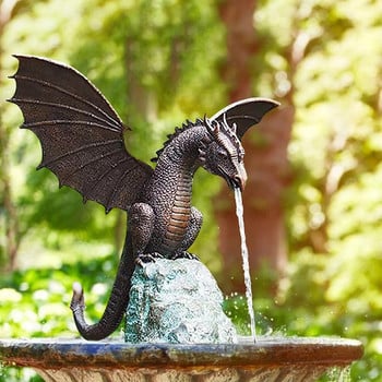 Creative Garden Water Fountain Spray Dragon Water-Breathing Pattern Resin Fountain Statue Υψηλής ποιότητας για διακόσμηση εξωτερικού χώρου κήπου