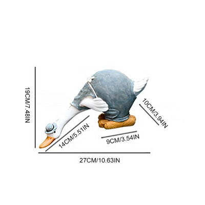 Ornamente de rață, rășină, rață artificială, sculptură de grădină