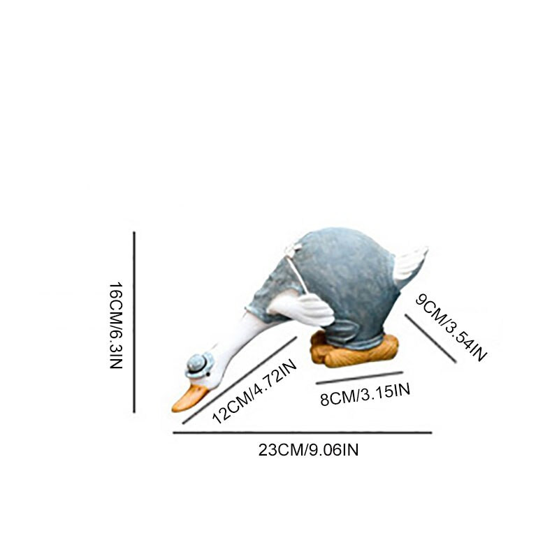 Ornamente de rață, rășină, rață artificială, sculptură de grădină