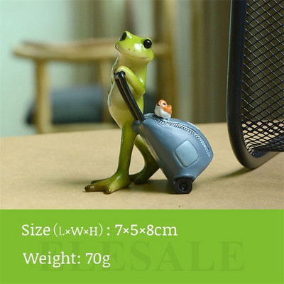 Kūrybiška miela derva kaimo varlių statula Lauko varlių skulptūra namų stalui sodo parduotuvė Dekoratyvinis dekoras Ornamentas Dropshipping