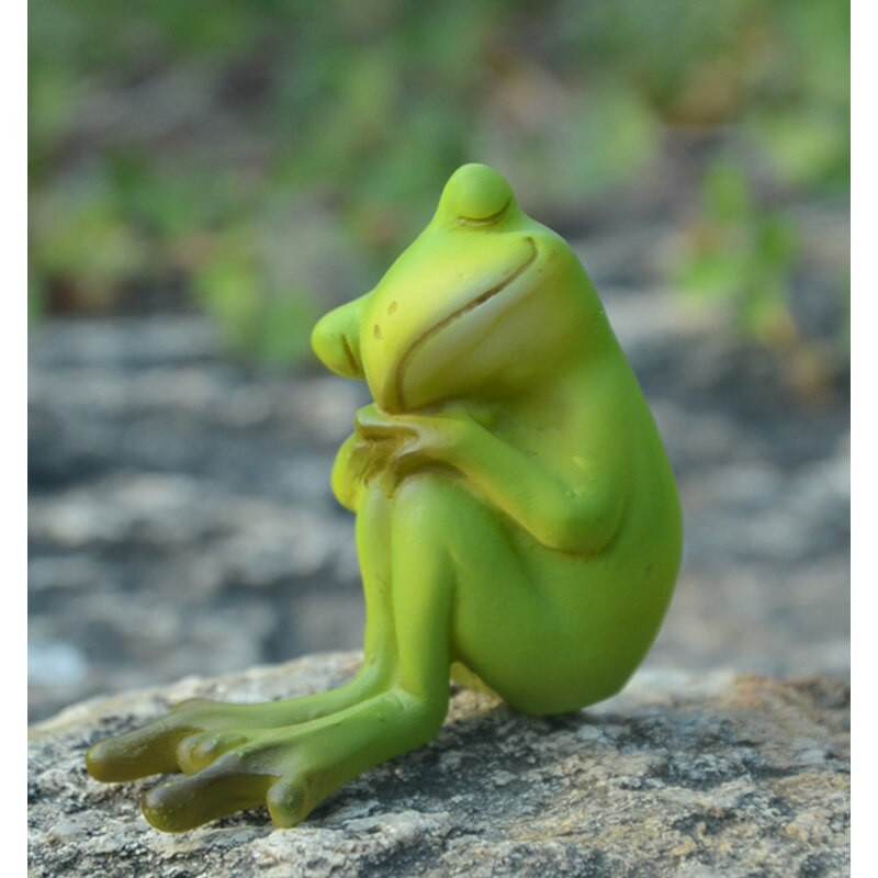 Kūrybiška miela derva kaimo varlių statula Lauko varlių skulptūra namų stalui sodo parduotuvė Dekoratyvinis dekoras Ornamentas Dropshipping