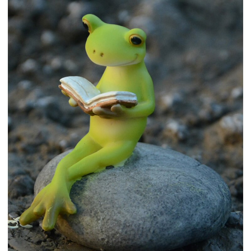 Kūrybiška miela derva kaimo varlių statula Lauko varlių skulptūra namų stalui sodo parduotuvė Dekoratyvinis dekoras Ornamentas Dropshipping