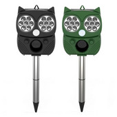 Ultrazvučni tjerač životinja na solarni pogon Ptice na otvorenom, mačke, pse, štetočine, zvučni alarm, zvučnik, rastjerivač životinja